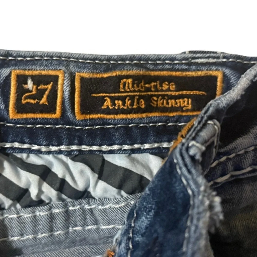 Rock Revival Felda Mid-Rise Ankle Skinny Jeans Size 27 - Picture 10 of 11